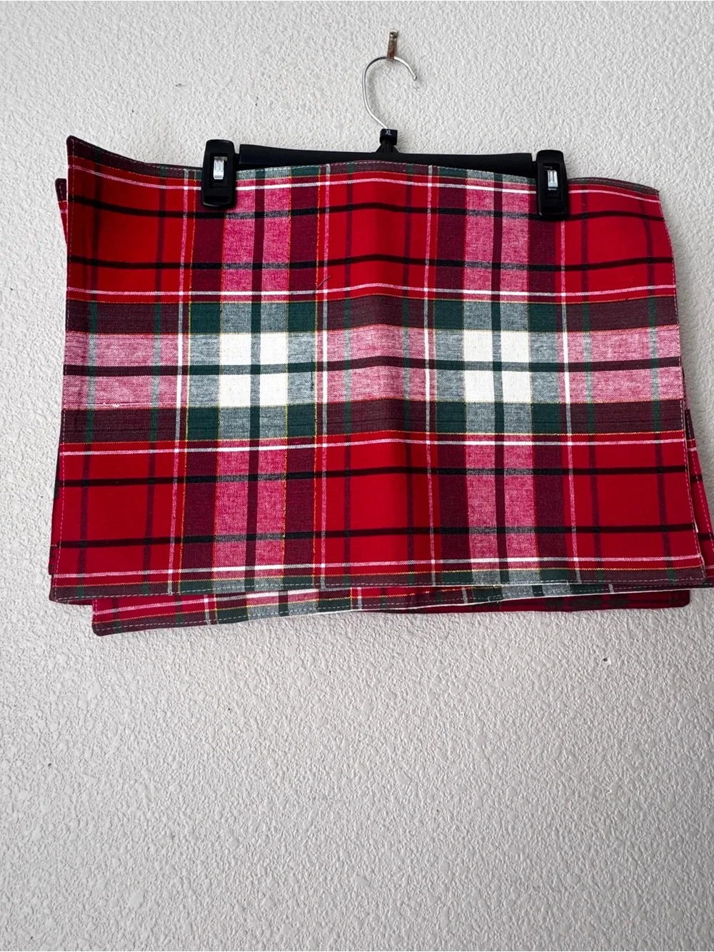 Red Plaid Home Bedding Napkins - Classic Tartan Design